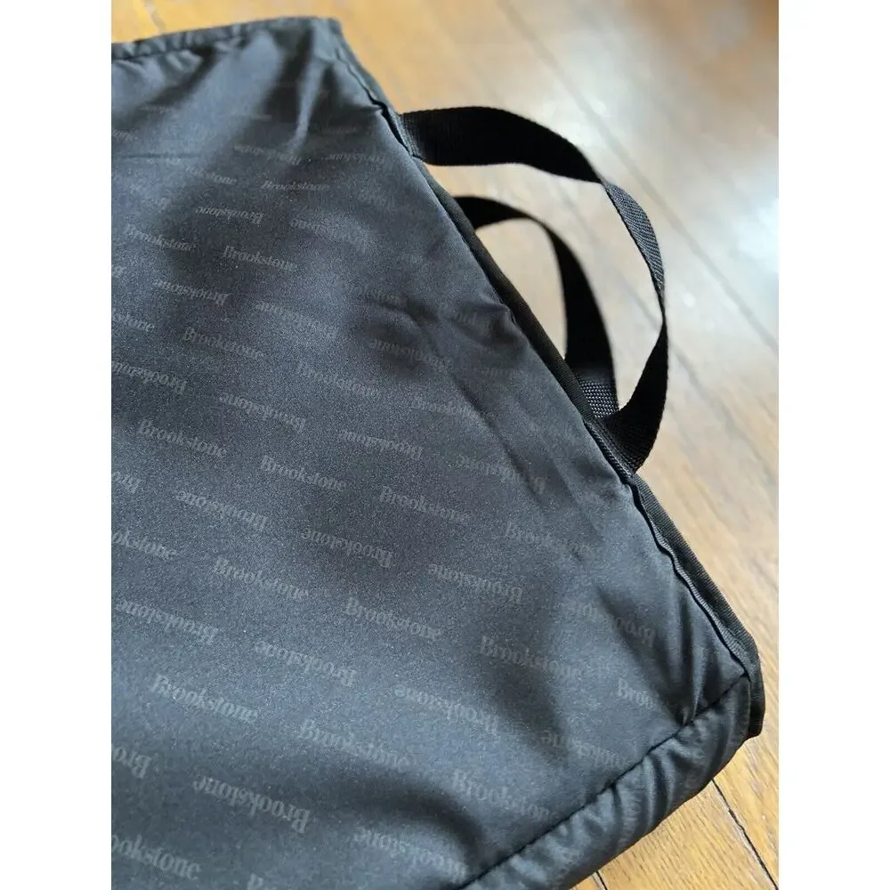 BROOKSTONE Black Nylon Padded Laptop Bag sz OS